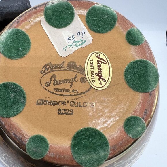 Vintage Stangl 22K Granada Gold Pottery Genie Vase 9.5" Hand Painted Decor USA - Picture 10 of 12